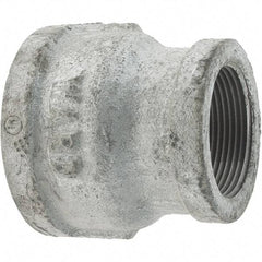Value Collection - Class 150, 2 x 1-1/2" Galvanized Pipe Reducing Coupling - Threaded, Malleable Iron - Benchmark Tooling