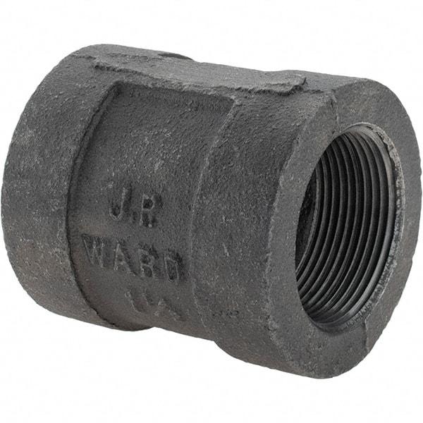Value Collection - Size 1-1/2", Class 300, Malleable Iron Black Pipe Coupling - 300 psi, Threaded End Connection - Benchmark Tooling