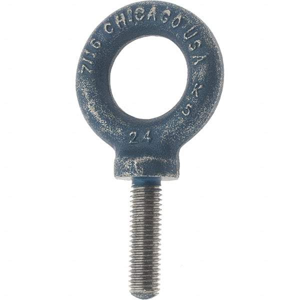 Value Collection - 738 Kg Capacity, Steel, M10x1.50 Thread, Fixed Lifting Eye Bolt - Fully Threaded, 17mm Shank, 17mm Thread Length, Shoulder - Benchmark Tooling