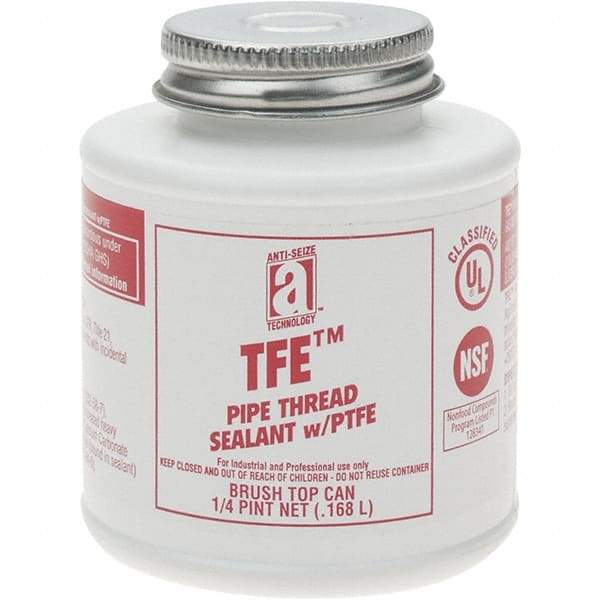 Value Collection - 4 oz Brush Top Can Pipe Sealant - PTFE Based, 500°F Max Working Temp - Benchmark Tooling