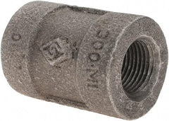 Value Collection - Size 3/8", Class 300, Malleable Iron Black Pipe Coupling - 300 psi, Threaded End Connection - Benchmark Tooling