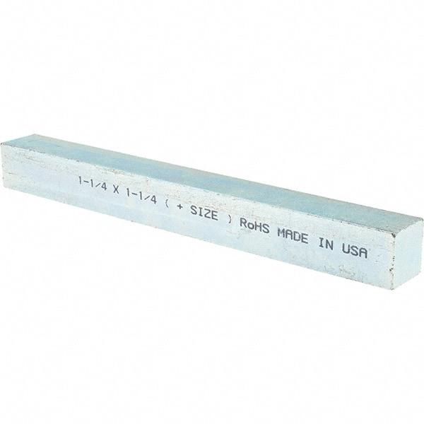 Value Collection - 12" Long x 1-1/2" High x 1-1/2" Wide, Zinc-Plated Oversized Key Stock - Cold Drawn Steel - Benchmark Tooling