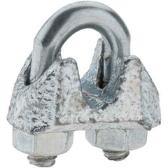 Value Collection - 1/8" Wire Rope Clips - 10-24, Forged Steel, Electro Galvanized - Benchmark Tooling