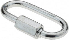 Value Collection - Zinc Plated Carbon Steel Quick Link - 1/8" Diameter, 220 Lb Load Limit - Benchmark Tooling