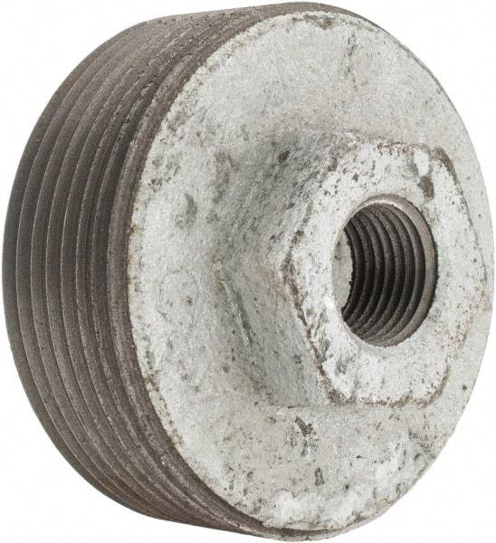 Value Collection - Class 150, 2-1/2 x 1/2" Galvanized Pipe Hex Bushing - Threaded, Malleable Iron - Benchmark Tooling