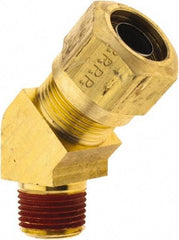 Parker - 5/8" OD, Brass Male 45° Elbow - 150 Max Working psi, - Benchmark Tooling