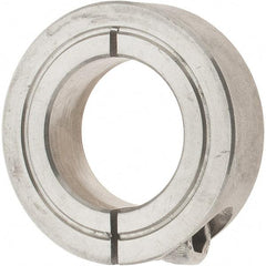 Value Collection - 1" Bore, Stainless Steel, One Piece Clamp Collar - 1-3/4" Outside Diam, 1/2" Wide - Benchmark Tooling