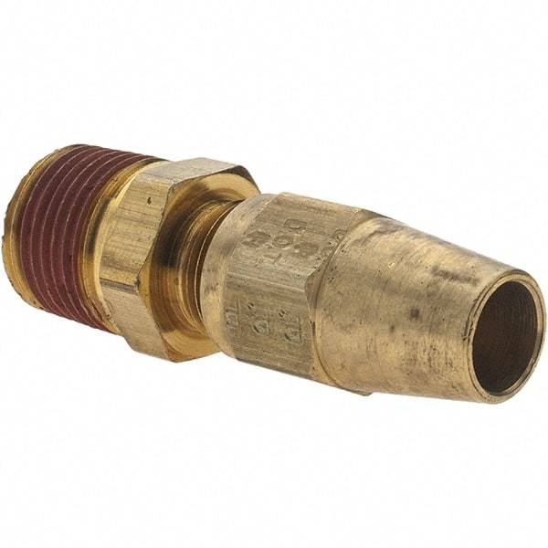 Parker - 3/8" OD, Brass Male Connector - 400 Max Working psi, Comp x MNPT Ends - Benchmark Tooling