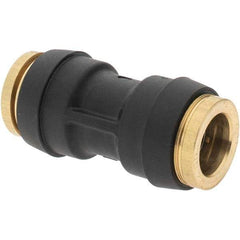 Parker - 1/2" Outside Diam, Brass Push-to-Connect Tube Union - 250 Max psi, Tube to Tube Connection - Benchmark Tooling