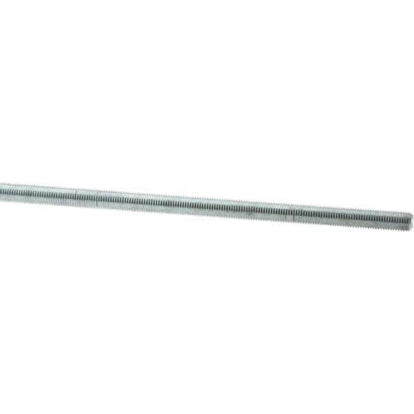 Value Collection - M10x1.25 1m Long, Steel Metric Threaded Rod - Zinc-Plated Finish - Benchmark Tooling