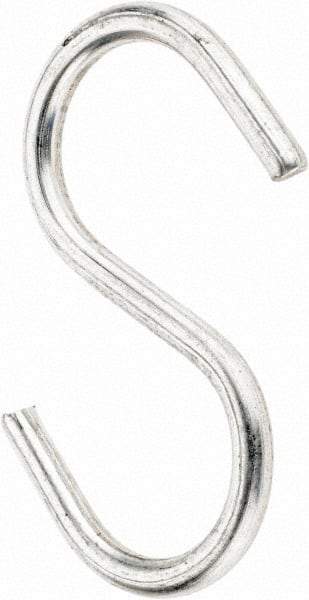 Value Collection - Carbon Steel Bright Zinc S-Hook - 0.148" Wire, 2-1/8" OAL - Benchmark Tooling