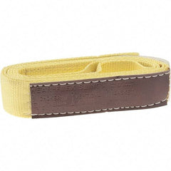 Value Collection - 6' Long x 2" Wide, 1 Ply, Nylon Web Sling - 1,760 Lb Choker Capacity, Yellow - Benchmark Tooling