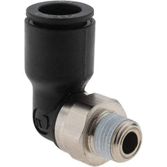 Parker - 3/8" Outside Diam, 1/8 NPT, Nylon Push-to-Connect Tube Male Elbow - 290 Max psi - Benchmark Tooling