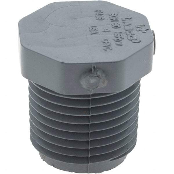 Value Collection - 1/2" CPVC Plastic Pipe Hex Plug - Schedule 80, MIPT End Connections - Benchmark Tooling