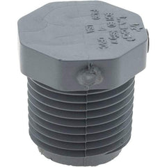 Value Collection - 1/2" CPVC Plastic Pipe Hex Plug - Schedule 80, MIPT End Connections - Benchmark Tooling