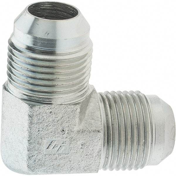 Value Collection - 3/4" Tube OD, 37° Steel Flared Tube 90° Elbow - 1-1/16-12 x 1-1/16-12 Flare x Flare Ends - Benchmark Tooling