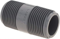 Value Collection - 3/4" Pipe, 1-1/2" Long PVC Threaded Plastic Pipe Nipple - Gray - Benchmark Tooling