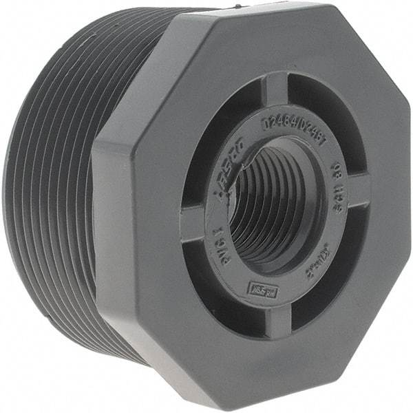 Value Collection - 2 x 1/2" PVC Plastic Pipe Reducer Bushing - MIPT x FIPT End Connections - Benchmark Tooling