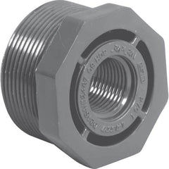 Value Collection - 1-1/2 x 1/2" PVC Plastic Pipe Bushing - MIPT x FIPT End Connections - Benchmark Tooling