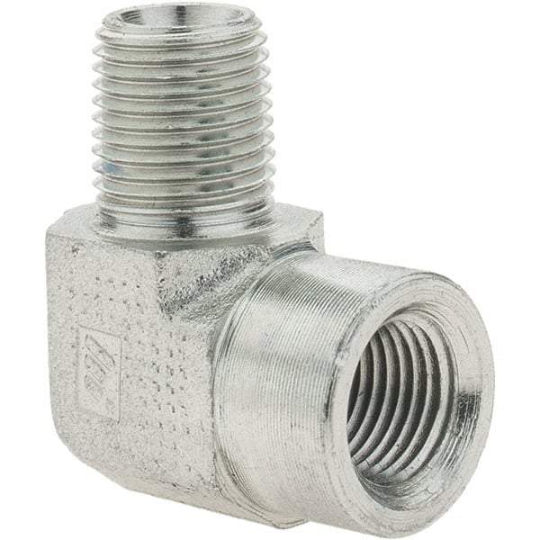 Value Collection - Industrial Pipe 90° Street Elbow - MNPTF x FNPTF, 6,000 psi - Benchmark Tooling