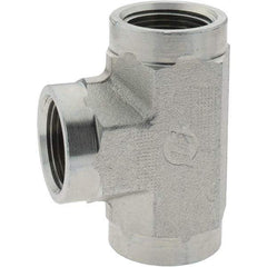 Value Collection - 3/4 x 3/4 x 3/4 Female Thread, Steel Industrial Pipe Tee - FNPT x FNPT x FNPT - Benchmark Tooling