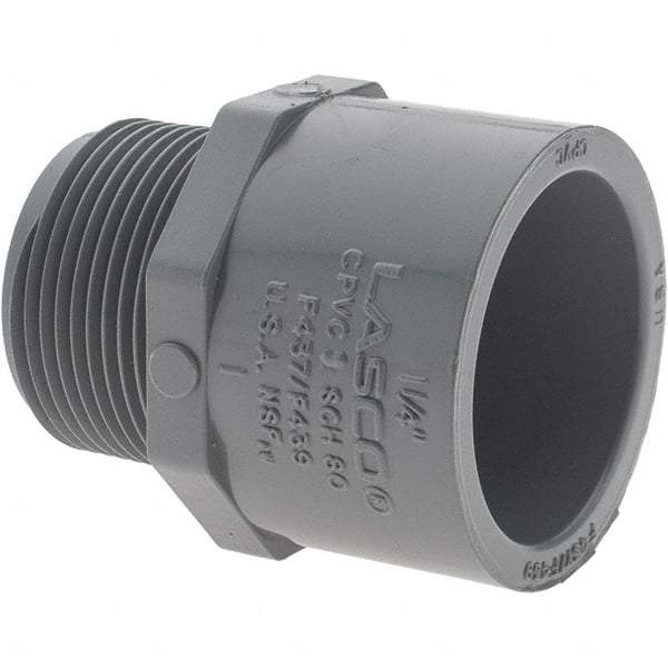 Value Collection - 1-1/4" CPVC Plastic Pipe Male Adapter - MIPT x Slip End Connections - Benchmark Tooling