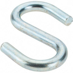 Value Collection - Trade Size 526, Carbon Steel Bright Zinc S-Hook - 189 Lb Capacity, 1/4" Wire, 2-1/4" OAL - Benchmark Tooling