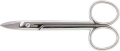 Clauss - 1" LOC, 4-9/64" OAL Straight Scissors - Steel Straight Handle, For Paper, Fabric - Benchmark Tooling