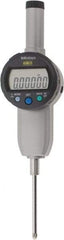 Mitutoyo - 0 to 2" Range, 0.00005" Graduation, Electronic Drop Indicator - Flat Back, Accurate to 0.0002", English & Metric System, LCD Display - Benchmark Tooling