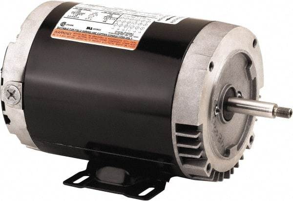 US Motors - 1/2 hp, ODP Enclosure, No Thermal Protection, 3,450 RPM, 575 Volt, 60 Hz, Three Phase Standard Efficient Motor - Size 56 Frame, C-Face Mount, 1 Speed, Ball Bearings, 0.9 Full Load Amps, B Class Insulation, CCW Lead End - Benchmark Tooling