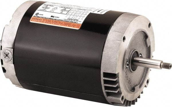 US Motors - 1 hp, ODP Enclosure, No Thermal Protection, 3,450 RPM, 208-230/460 & 190/380 Volt, 60 Hz, Three Phase Standard Efficient Motor - Size 56 Frame, C-Face Mount, 1 Speed, Ball Bearings, 3.6-3.8/1.9 Full Load Amps, B Class Insulation, CCW Lead End - Benchmark Tooling