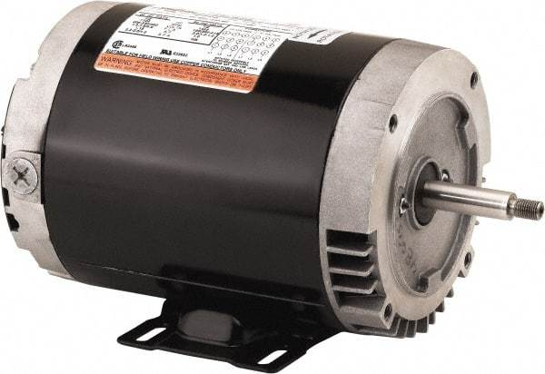 US Motors - 2 hp, ODP Enclosure, No Thermal Protection, 3,510 RPM, 208-230/460 Volt, 60 Hz, Three Phase Standard Efficient Motor - Size 56 Frame, Rigid Mount, 1 Speed, Ball Bearings, 5.5-5.1/2.5 Full Load Amps, F Class Insulation, CCW Lead End - Benchmark Tooling