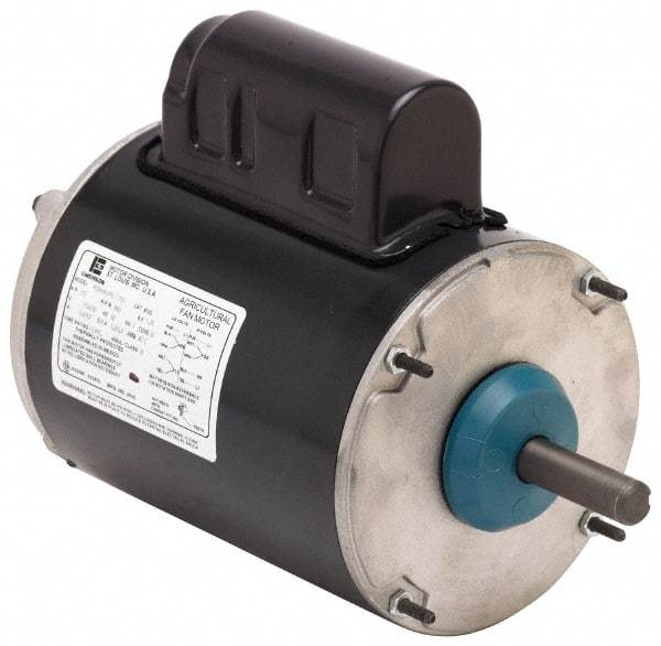 US Motors - 1/2 hp, TEAO Enclosure, Auto Thermal Protection, 850 RPM, 115/230 Volt, 60 Hz, Industrial Electric AC/DC Motor - Size 48 Frame, Stud Mount, 1 Speed, Ball Bearings, 6.0/3.0 Full Load Amps, B Class Insulation, CCW Lead End - Benchmark Tooling