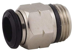 Alpha Technologies - 12mm Outside Diam, 1/2 Universal, Nickel Plated Brass Push-to-Connect Tube Male Connector - 250 Max psi, Tube to Universal Thread Connection, Buna O-Ring - Benchmark Tooling