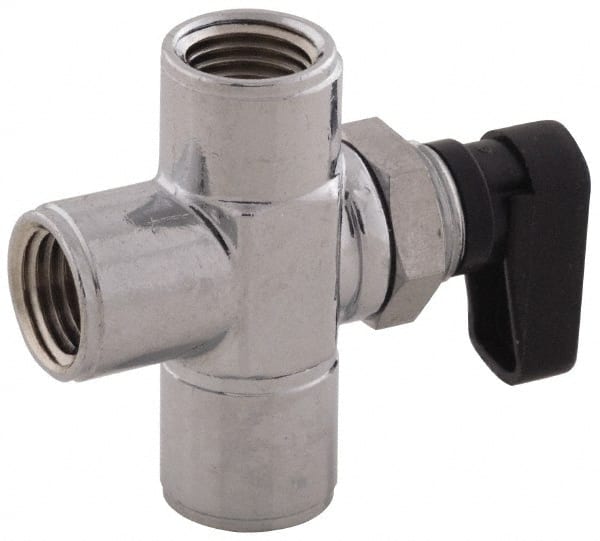 Aignep USA - 1/8" Pipe, Full Port, Brass Standard Ball Valve - Benchmark Tooling