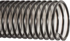 Flexaust - 2-1/2" ID, 28 Hg Vac Rating, 35 psi, Polyurethane Vacuum & Duct Hose - 25' Long, Clear/Black, 5" Bend Radius, -40 to 200°F - Benchmark Tooling