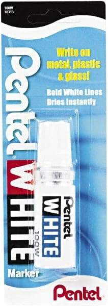 Pentel - White Permanent Marker - Broad Tip, AP Nontoxic Ink - Benchmark Tooling