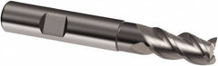 Guhring - 8mm, 16mm LOC, 8mm Shank Diam, 63mm OAL, 3 Flute, Solid Carbide Square End Mill - Single End, Uncoated, Spiral Flute, 39/40/41° Helix, Centercutting, Right Hand Cut, Right Hand Flute, Series 6702 - Benchmark Tooling