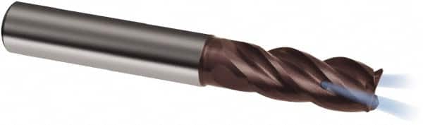 Guhring - 16mm, 32mm LOC, 16mm Shank Diam, 92mm OAL, 4 Flute, Solid Carbide Square End Mill - Single End, Nano-A Finish, Spiral Flute, 36/38° Helix, Centercutting, Right Hand Cut, Right Hand Flute, Series 6700 - Benchmark Tooling