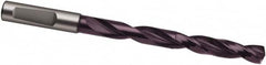 Guhring - 15mm, 140° Point, Spiral Flute, Solid Carbide Taper Length Drill Bit - FIREX Finish, 152mm Flute Length, 204mm OAL, Series 5612 - Benchmark Tooling
