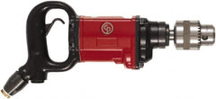 Chicago Pneumatic - 5/8" Keyed Chuck - D-Handle with Side Handle, 800 RPM, 20 LPS, 1 hp - Benchmark Tooling