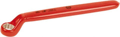 Wiha - 9/16" 6 Point Insulated Offset Box Wrench - Single End, Chrome Vanadium Steel, Hi-Vis Red Finish - Benchmark Tooling