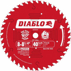 Freud - 8-1/4" Diam, 5/8" Arbor Hole Diam, 24 Tooth Wet & Dry Cut Saw Blade - Carbide-Tipped, Standard Round Arbor - Benchmark Tooling