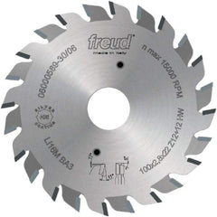 Freud - 100mm Diam, 3/4" Arbor Hole Diam, Wet & Dry Cut Saw Blade - Carbide-Tipped, Standard Round Arbor - Benchmark Tooling