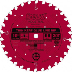 Freud - 10" Diam, 5/8" Arbor Hole Diam, 30 Tooth Wet & Dry Cut Saw Blade - Carbide-Tipped, Standard Round Arbor - Benchmark Tooling