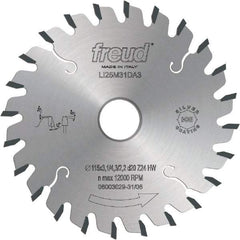 Freud - 180mm Diam, 45mm Arbor Hole Diam, 36 Tooth Wet & Dry Cut Saw Blade - Carbide-Tipped, Standard Round Arbor - Benchmark Tooling