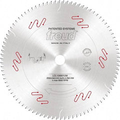 Freud - 12" Diam, 1" Arbor Hole Diam, 90 Tooth Wet & Dry Cut Saw Blade - Carbide-Tipped, Standard Round Arbor - Benchmark Tooling