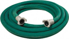 Alliance Hose & Rubber - 1" Inside x 1.88" Outside Diam, Grade 0 Synthetic Rubber, Sandblast Hose - Green, 50' Long, 150 psi Working Pressure - Benchmark Tooling