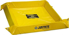 Justrite - 40 Gal Low Wall Berm - 4" High x 4' Wide x 4" Long - Benchmark Tooling