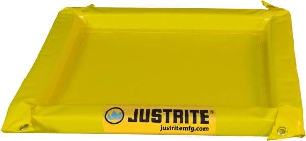 Justrite - 20 Gal Low Wall Berm - 2" High x 4' Wide x 4" Long - Benchmark Tooling